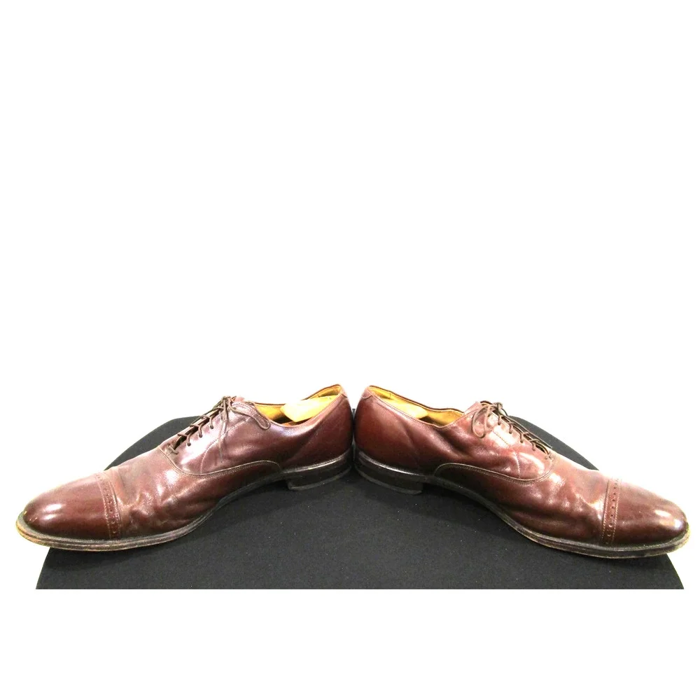 Allen Edmonds Fifth Avenue Brown Leather Cap Toe Oxford Shoes Men 15 D